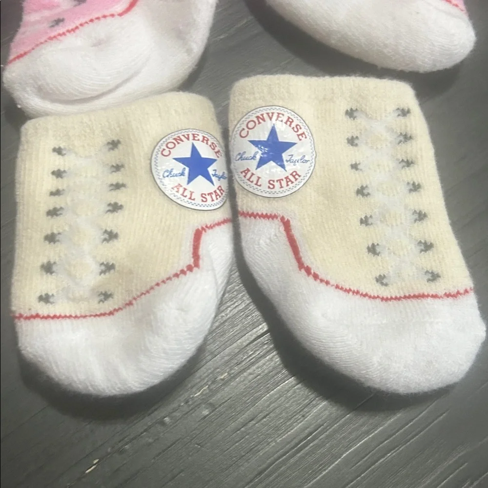 Converse Kids Socks Set - White, Pink, Cream